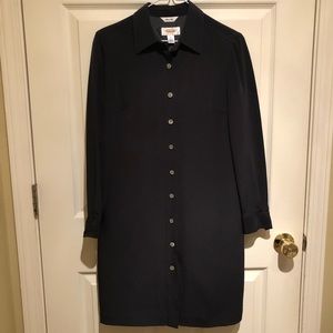 Talbots 100% silk, black lined dress, size 2